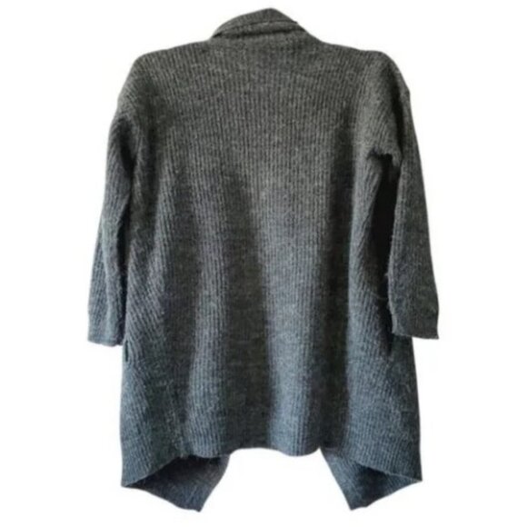 Ichi forest green open-front cardigan sweater size S - Picture 3 of 5